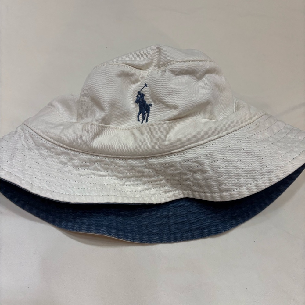 Ralph Lauren White and Blue Bucket Hat